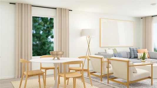 Living room featuring light hardwood / wood-style flooring