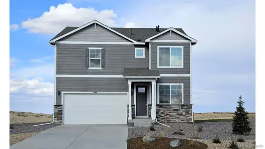 New construction Single-Family house 43124 Kawana Gulch St, Elizabeth, CO 80107 HOLCOMBE- photo 0
