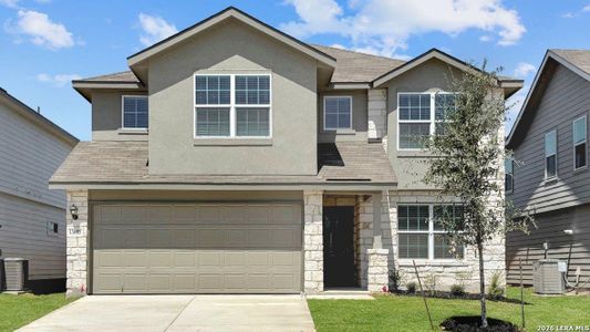 New construction Single-Family house 13685 Gunnison Quartz, San Antonio, TX 78253 plan The Lombardi - image