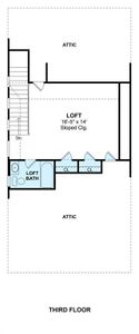 The Frances floor plan by K. Hovnanian Homes. 3rd floor shown. * Prices, plans, dimensions, features, specifications, materials, and availability or homes or communities are subject to change without notice or obligation.