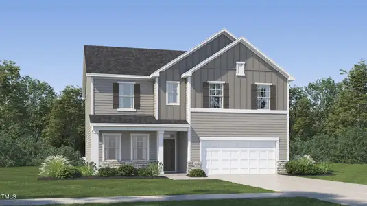 New construction Single-Family house 616 Vega Bluff Ln, Angier, NC 27501 Leighton- photo 0