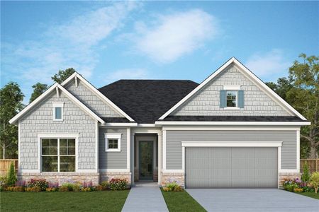 New construction Single-Family house 7012 Cottage Grove Drive, Flowery Branch, GA 30542 Henshaw- photo 0