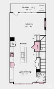 Floor Plan - Structural options added include:  Fireplace, storage room, ledge in primary bath, and gourmet kitchen.