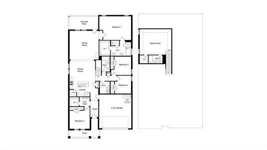 D.R. Horton's Mulberry floorplan - All Home and community information, including pricing, included features, terms, availability and amenities, are subject to change at any time without notice or obligation. All Drawings, pictures, photographs, video, square footages, floor plans, elevations, features, colors and sizes are approximate for illustration purposes only and will vary from the homes as built.