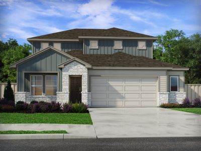 New construction Single-Family house 121 Limestone Creek Wy, Kyle, TX 78640 plan The Matador (870) - image