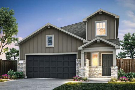 New construction Single-Family house 417 Bristlecone Bnd, Liberty Hill, TX 78642 Gustine- photo 0