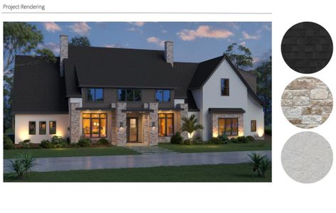 Exterior Rendering of what the home will look like with exterior selections.