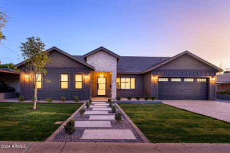 Front Elevation at Dusk