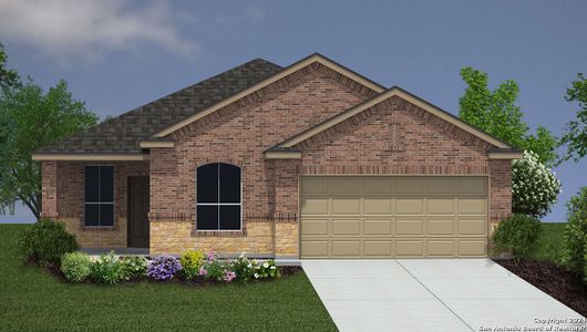 New construction Single-Family house 29536 Autumn Copper, Bulverde, TX 78163 The Blanco- photo 0