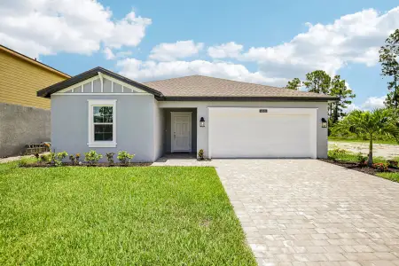 New construction Single-Family house 668 Lakeside Oasis Ave, Lehigh Acres, FL 33936 plan Antigua - image
