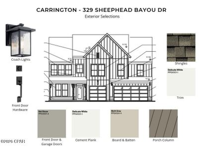 New construction Single-Family house 329 Sheephead Bayou Dr, Panama City Beach, FL 32407 plan Carrington - image