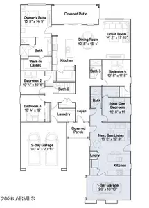 New construction Single-Family house 2941 E Barrel Race Rd, San Tan Valley, AZ 85140 plan Sierra Plan 5090 - image