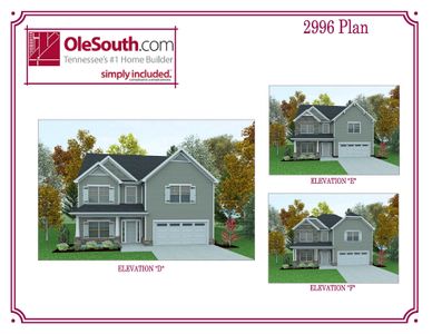 New construction Single-Family house 7424 Cumberland Dr, Fairview, TN 37062 plan 2996 Elevation DEF - image