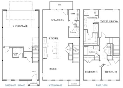 The beautiful 3-Story Anchor Plan in The Crossing at Cramerton Mills.