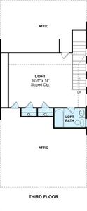 The Frances floor plan by K. Hovnanian Homes. 3rd Floor shown. *Prices, plans, dimensions, features, specifications, materials, and availability of homes or communities are subject to change without notice or obligation.