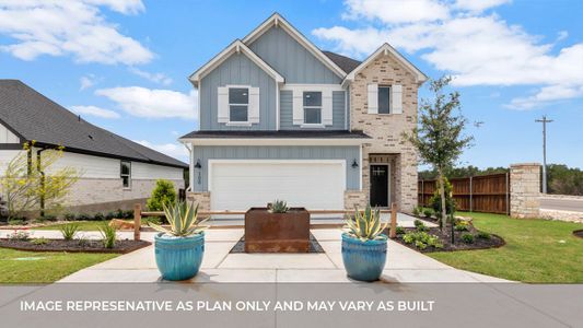 New construction Single-Family house 133 Grey Slate Avenue, Marble Falls, TX 78654 The Grace- photo 0