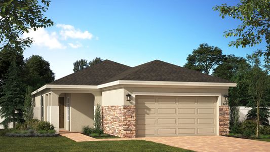 Elevation 1 with Optional Stone | Delray | New Homes in Florida | Landsea Homes