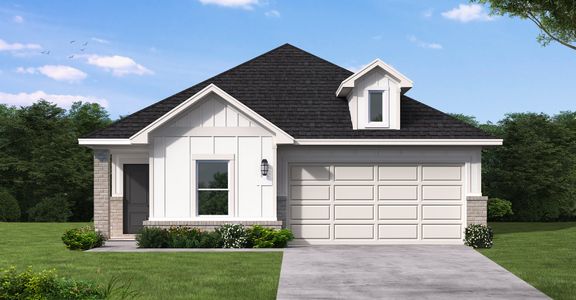 New construction Single-Family house 141 Ayres Horn, Cedar Creek, TX 78612 plan Ellis - image