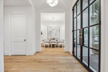 View into the formal dining room located near front entryway