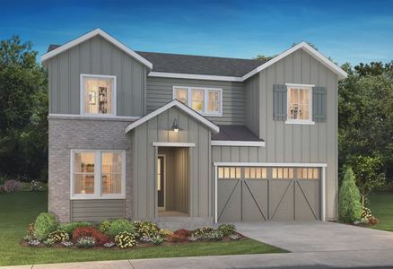 New construction Single-Family house 6686 Bridle Creek Pt, Castle Pines, CO 80108 4072 Emerson Elevation A - Modern Farmhouse- photo 0