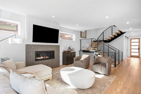 Lovely gas fireplace in living room