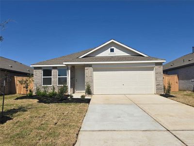 New construction Single-Family house 16819 Great Stable Way, Hockley, TX 77447 Newlin- photo 0