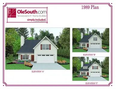 New construction Single-Family house Smyrna, TN 37167 plan 1989 Elevation ABC - image