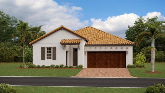 New construction Single-Family house 16865 Scuba Crest Street, Wimauma, FL 33598 Dawning II- photo 0