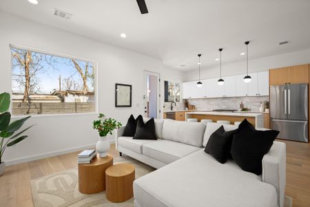 Open living room with tons of natural light