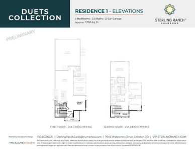 Duets at Sterling Ranch by Trumark Homes | Plan 1