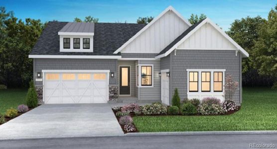 New construction Single-Family house 11475 Autumn Moon St, Littleton, CO 80125 plan 5083 Brookside Elevation B - Lake Cottage - image