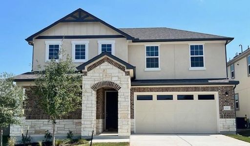 New construction Single-Family house 20501 Phebe Foster St, Manor, TX 78653 Elderberry- photo 0