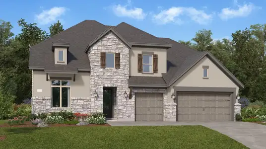 New construction Single-Family house 22655 Lima Bean Ln, Cypress, TX 77433 New haven II- photo 0