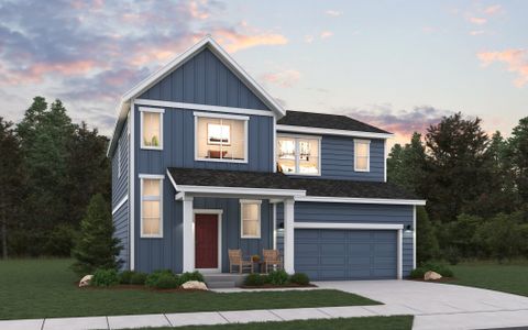 New construction Single-Family house 45854 Muegge Farms Community, Bennett, CO 80102 plan Antero - Single Family Homes - image