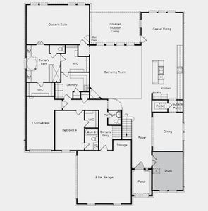 Structural Options Added: Media Room and 42-inch front door.