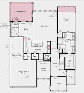 Structural options include: gourmet kitchen 22, extended owner's suite, covered outdoor living, gas line to exterior, and pre plumb for future water softener.