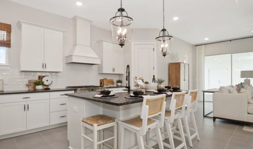 Farmhouse Look kitchen with vintage lighting