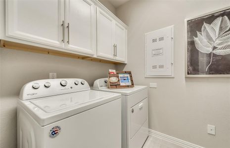 Airy laundry room *Photos of furnished model. Not actual home. Representative of floor plan. Some options and features may vary