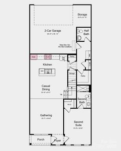 First Floor Plan - Structural options added include: gourmet kitchen and study