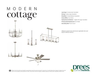 Modern Cottage Selection Sheet