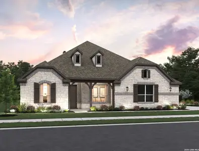 New construction Single-Family house 1146 Cape May Warbler, New Braunfels, TX 78132 plan Carmen - image