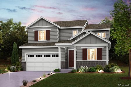 New construction Single-Family house 14024 Deertrack Lane, Parker, CO 80134 Camellia- photo 0