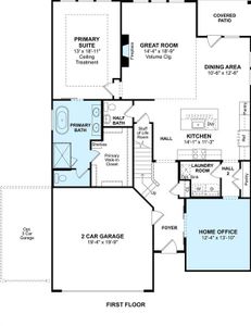 The Omaha floor plan by K. Hovnanian Homes. 1st Floor Shown. *Prices, plans, dimensions, features, specifications, materials, and availability of homes or communities are subject to change without notice or obligation.