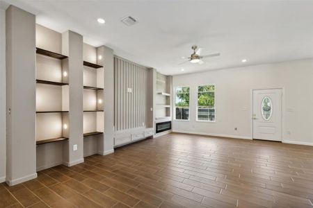 Living Room With Electric Fireplace