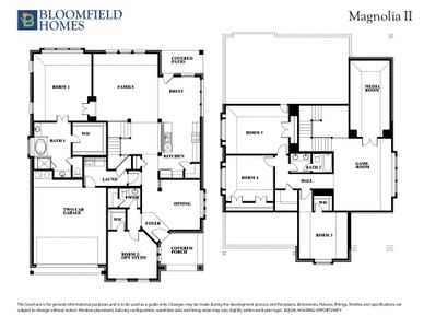 Magnolia II Floor Plan. 3,430sf New Home in Joshua, TX