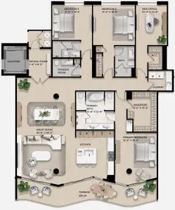New construction Condo house 521 E Las Olas Blvd, Fort Lauderdale, FL 33301 plan Residence PH2 - image
