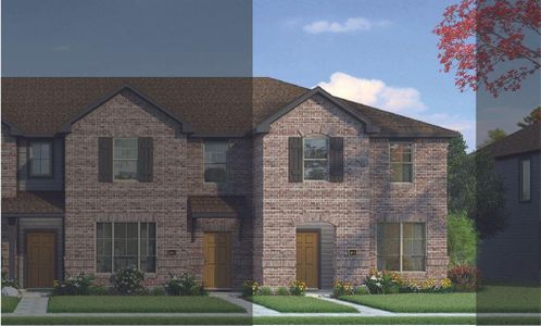 New construction Townhouse house 223 Wagon Spoke Way, Fort Worth, TX 76120 Houston 4A4 A- photo 0