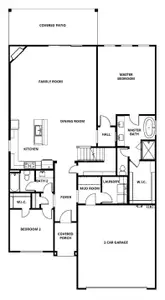 New construction Single-Family house 17224 Autumn Falls Dr, Manor, TX 78653 plan Welch - image