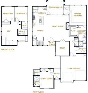 New construction Single-Family house 200 Timberwilde, Georgetown, TX 78633 plan Polperro - image