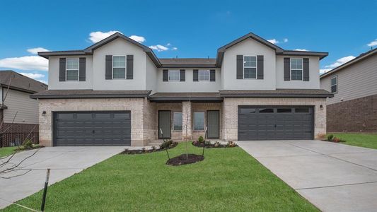 New construction Townhouse house 14808 Afleet Alex Street, Unit B, Manor, TX 78653 The Cypress- photo 0